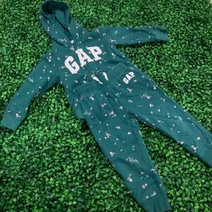 GAP Teal Floral Print Sweatsuit